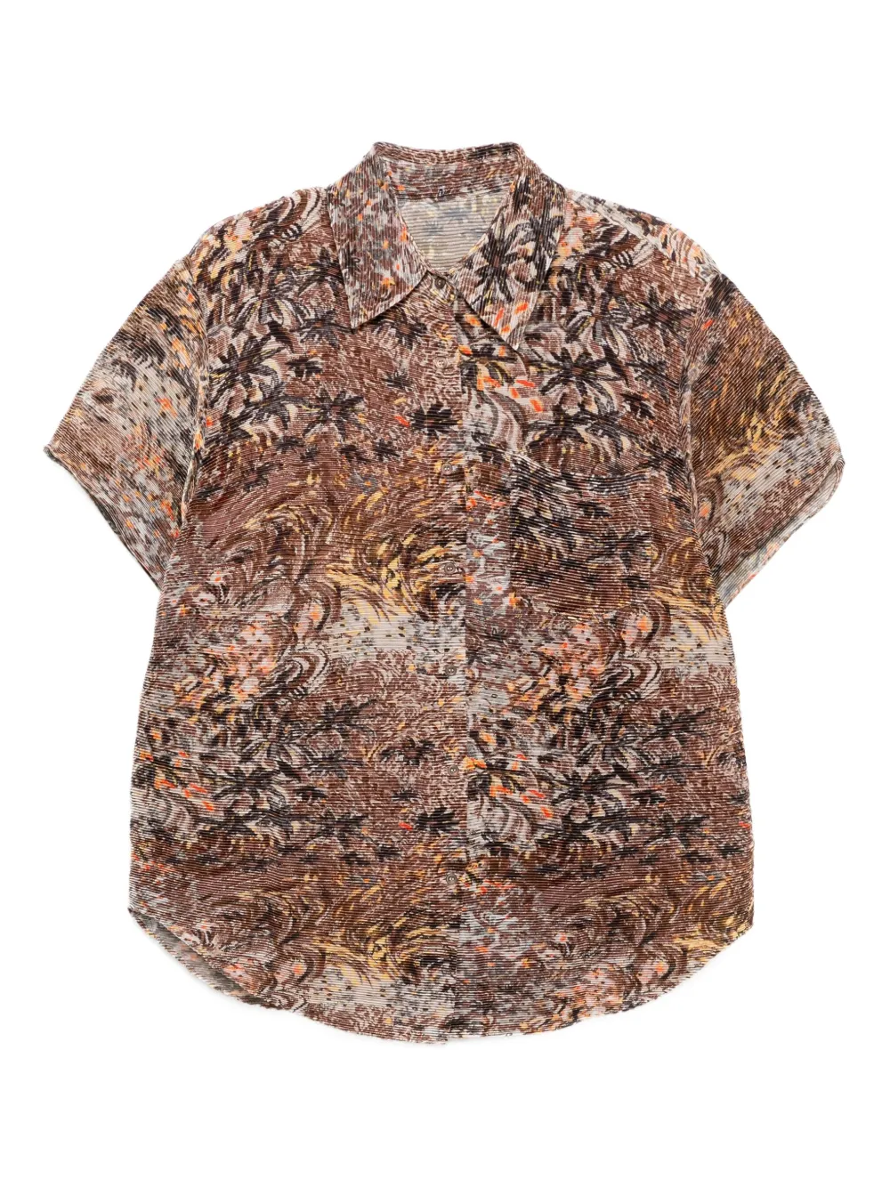 Рубашка с короткими рукавами и цветочным узором JNBY, коричневый 
Рубашка с короткими рукавами и цветочным узором JNBY, коричневый