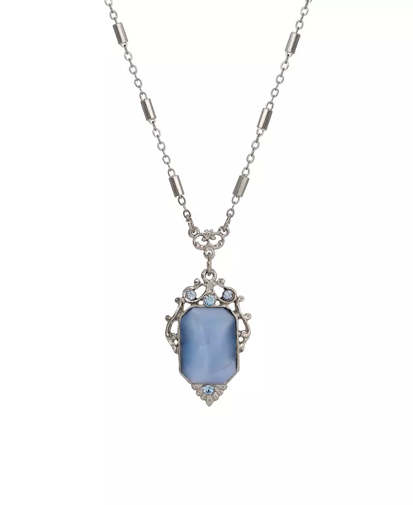 Ожерелье с подвеской из голубого лунного камня 2028, blue
Ожерелье с подвеской из голубого лунного камня 2028, blue