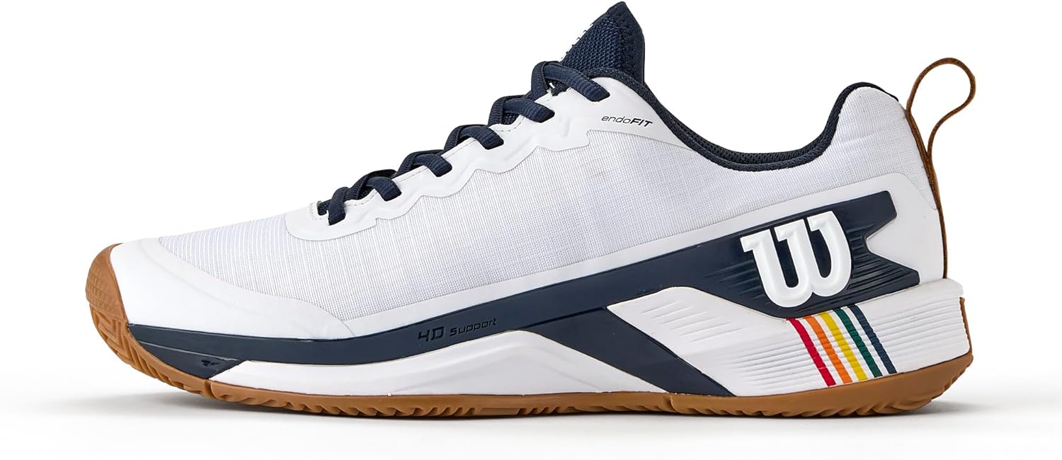 Мужские теннисные кроссовки Wilson Mens Rush Pro 4.5 для игры на глине, белый/синий
Мужские теннисные кроссовки Wilson Mens Rush Pro 4.5 для игры на глине, белый/синий