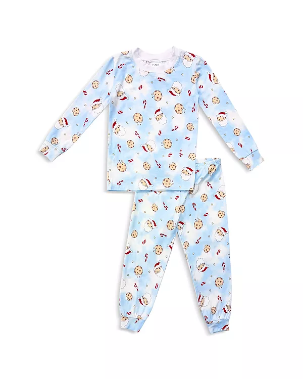 Детский пижамный комплект для девочек с принтом в виде печенья Санты. Esme, синий
Детский пижамный комплект для девочек с принтом в виде печенья Санты. Esme, синий