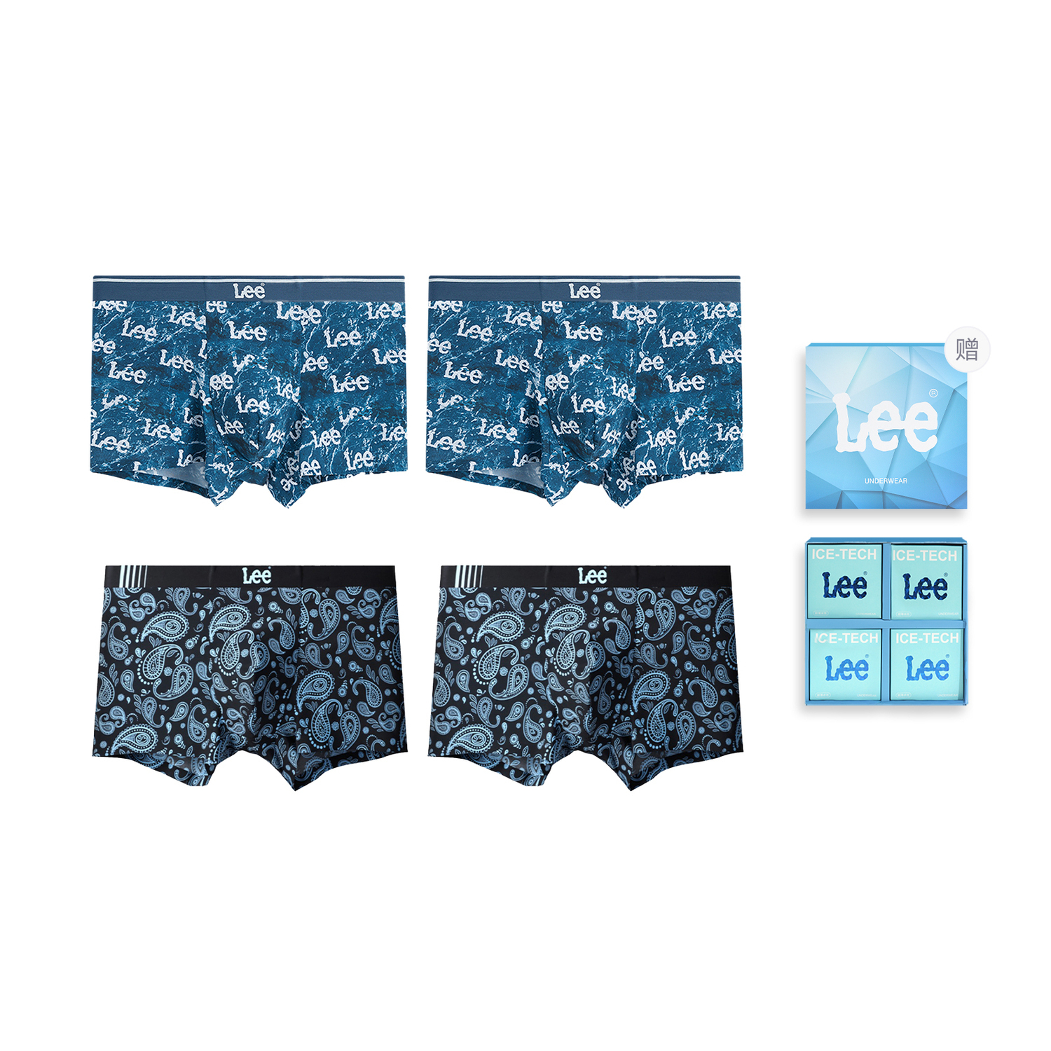 Lee Подарочный набор SS23 Ice Series, мужское белье, 4 штуки
Lee Подарочный набор SS23 Ice Series, мужское белье, 4 штуки