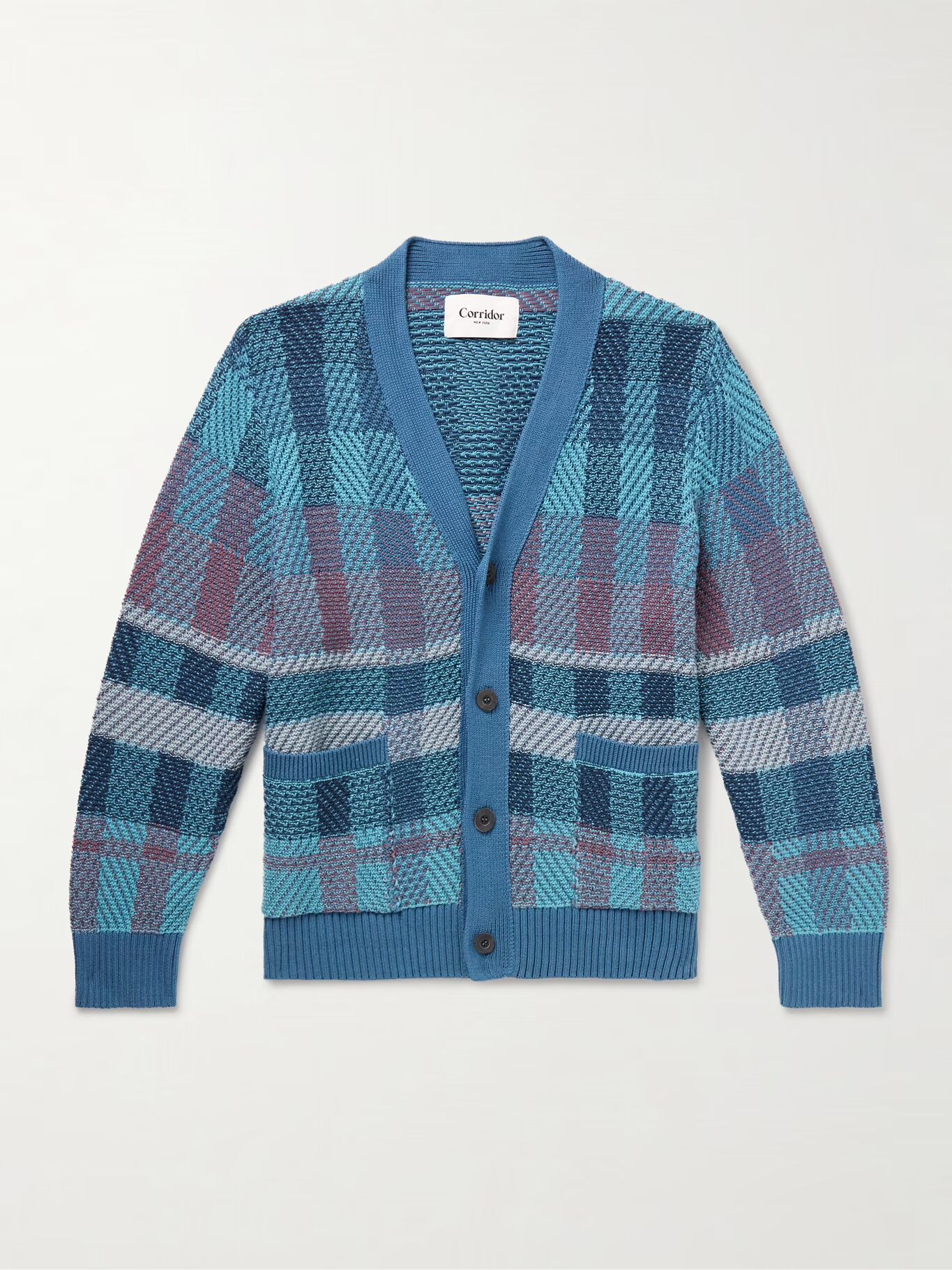 Кардиган из органического хлопка пима в клетку CORRIDOR, синий
Кардиган из органического хлопка пима в клетку CORRIDOR, синий