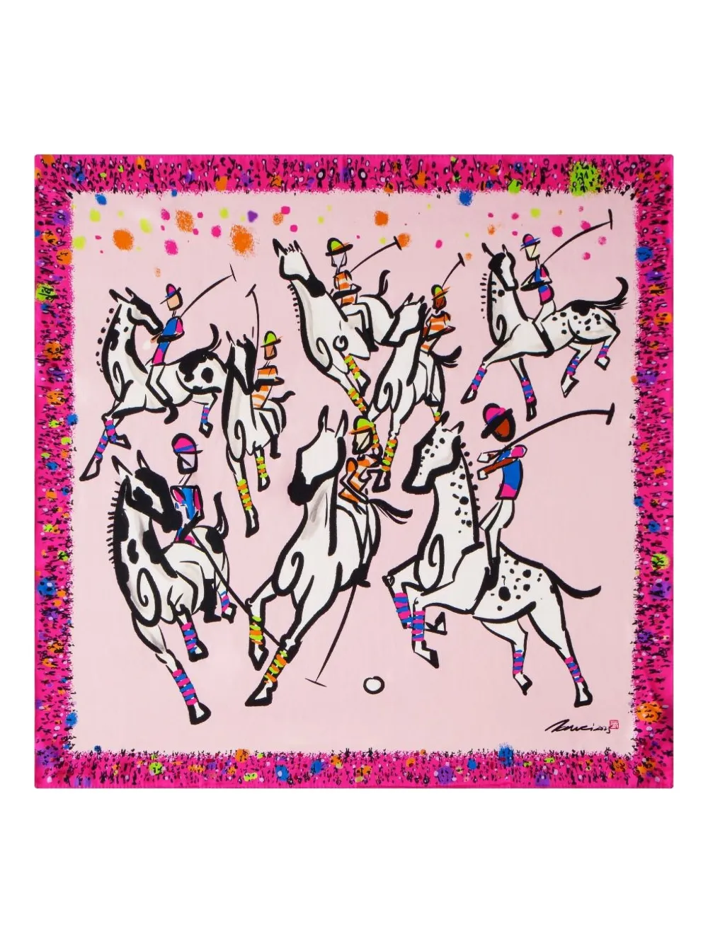 Шелковый шарф с конным принтом Shanghai Tang, розовый
Шелковый шарф с конным принтом Shanghai Tang, розовый