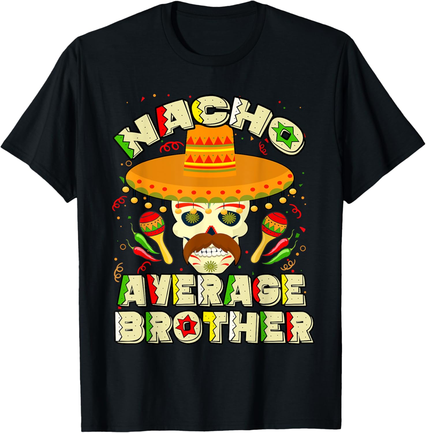 Футболка Nachoa Berege Brother Mexican Sugar Skull Cinco de Mayo, черная (black 19-3911tcx), размер S Nacho Average Brother Cinco De Mayo Sugar Skull
Футболка Nachoa Berege Brother Mexican Sugar Skull Cinco de Mayo, черная (black 19-3911tcx), размер S Nacho Average Brother Cinco De Mayo Sugar Skull