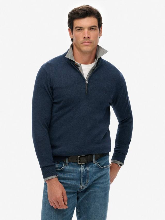 Эссеншиалс хлопковый полузиповый джемпер Superdry, Denim Navy Marl
Эссеншиалс хлопковый полузиповый джемпер Superdry, Denim Navy Marl