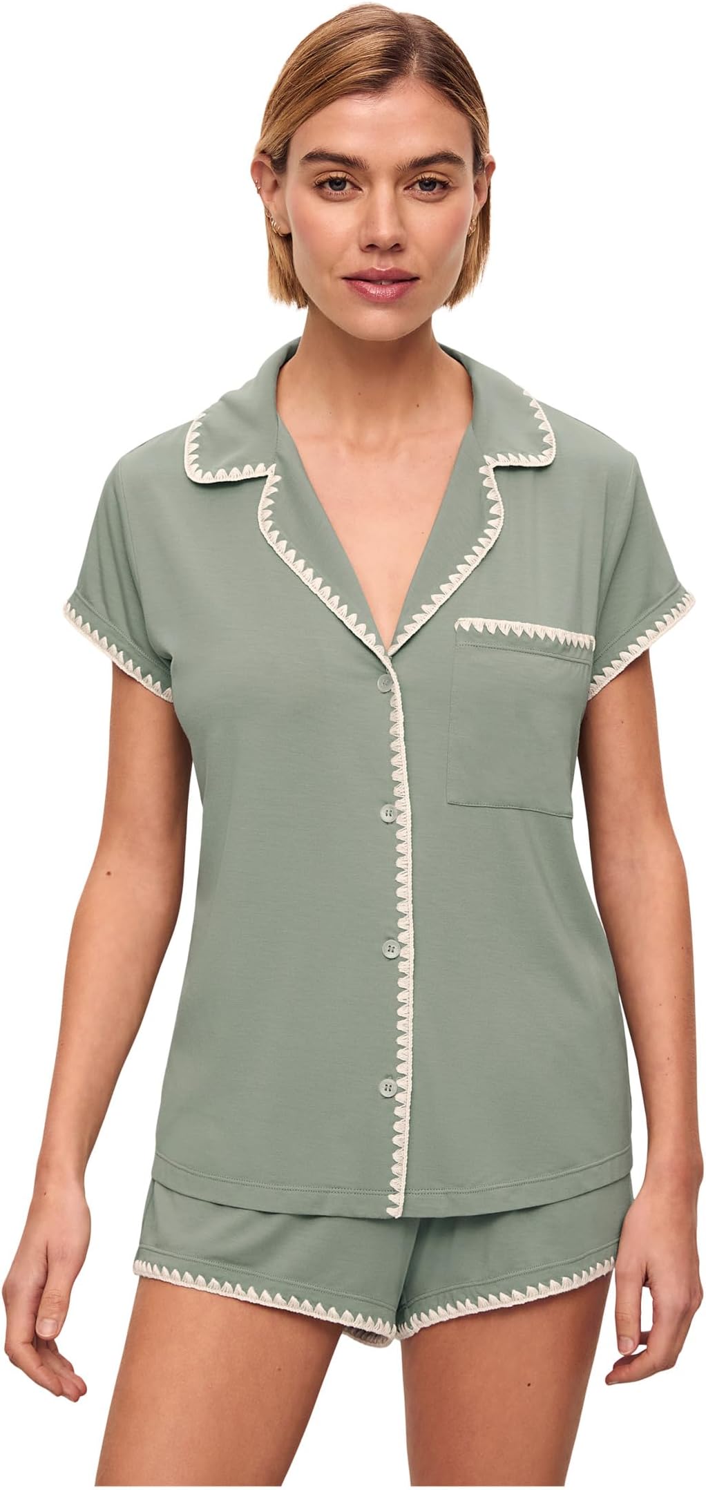 Пижама Eberjey Frida Shortie Pj Set, цвет Eucalyptus/Ivory
Пижама Eberjey Frida Shortie Pj Set, цвет Eucalyptus/Ivory