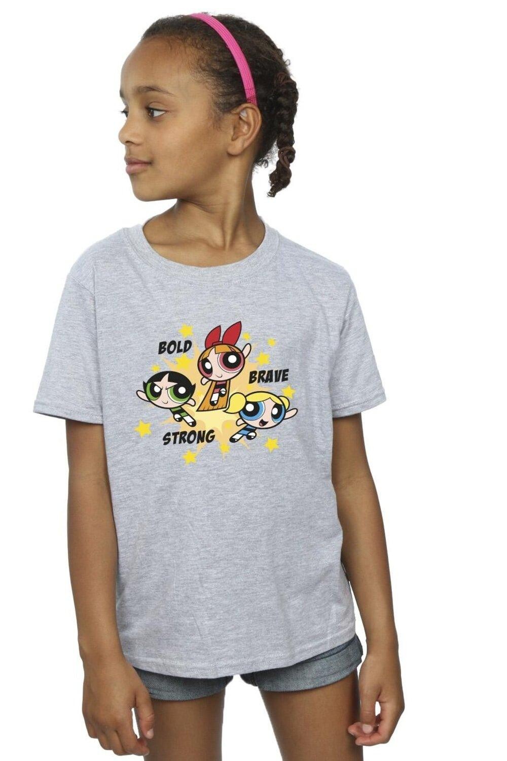 Хлопковая футболка Bold Brave Strong Powerpuff Girls, серый
Хлопковая футболка Bold Brave Strong Powerpuff Girls, серый