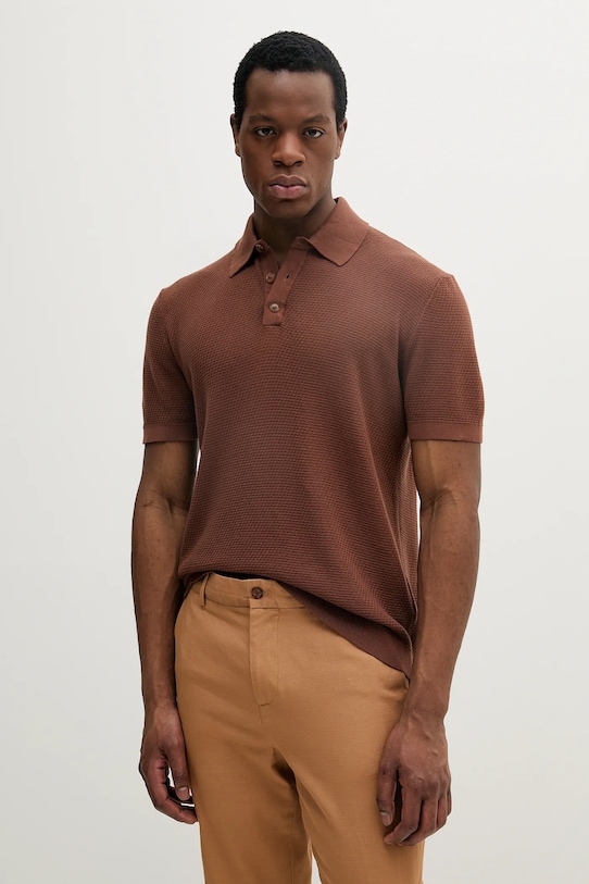 Хлопковая поло Sisley, коричневый
Хлопковая поло Sisley, коричневый