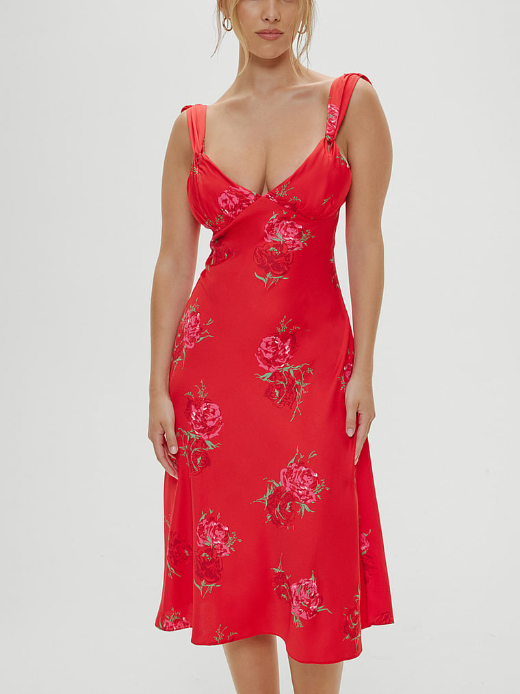 Атласное платье миди Aurora Frankies Bikinis, red rose brushstrokes
Атласное платье миди Aurora Frankies Bikinis, red rose brushstrokes