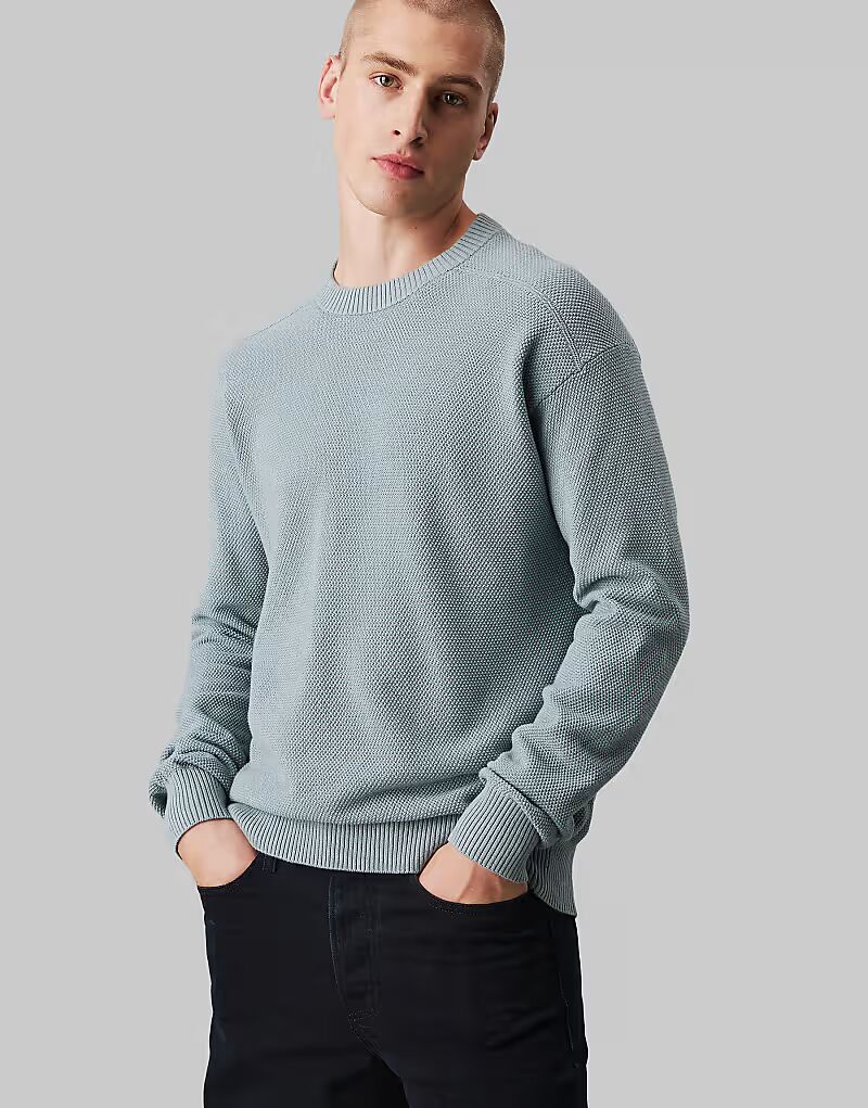 Calvin Klein Jeans фактурный хлопковый джемпер в свинцовом цвете 
Calvin Klein Jeans фактурный хлопковый джемпер в свинцовом цвете