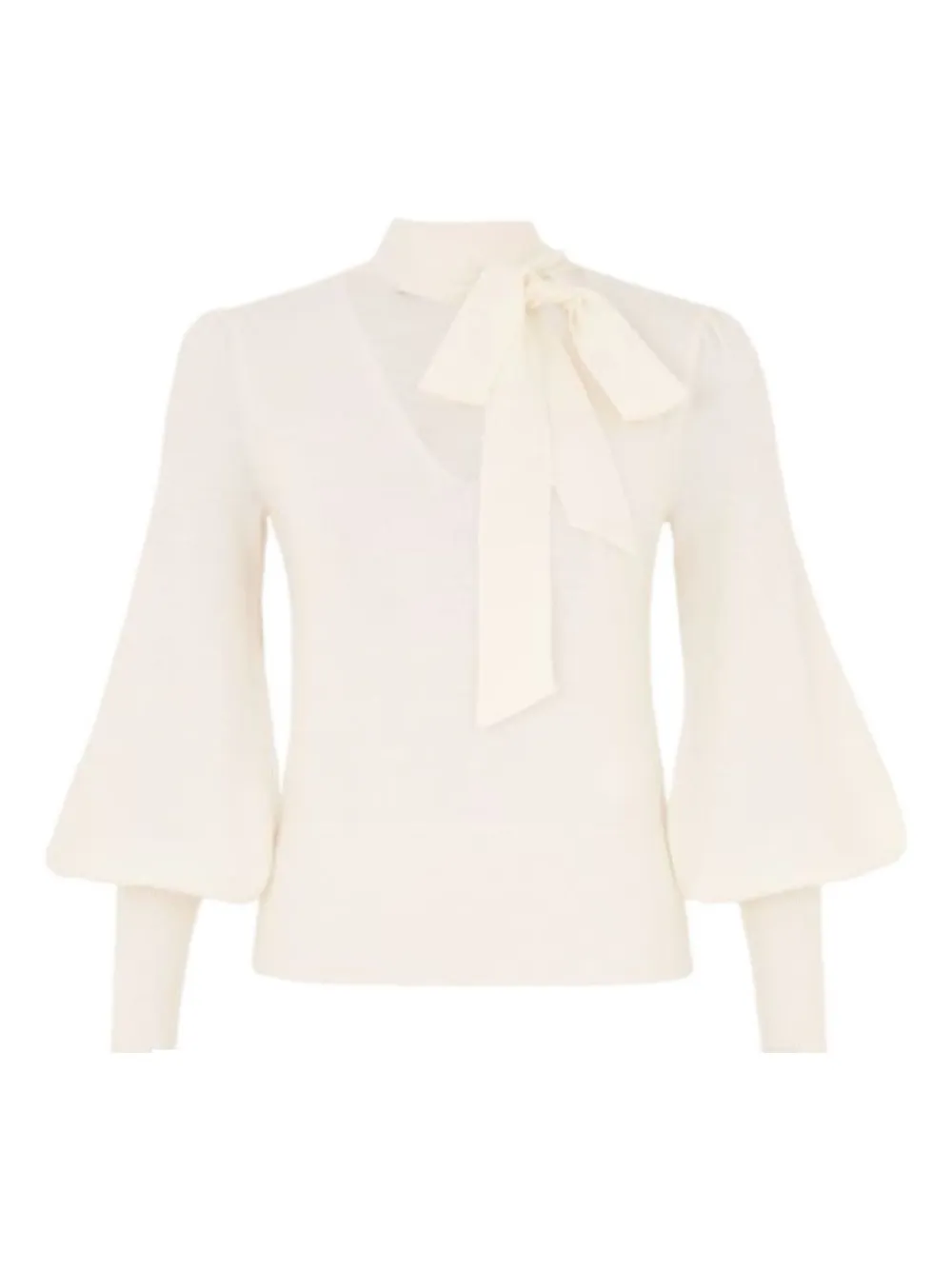 Джемпер с объемными рукавами и завязками ZIMMERMANN, нейтральный
Джемпер с объемными рукавами и завязками ZIMMERMANN, нейтральный