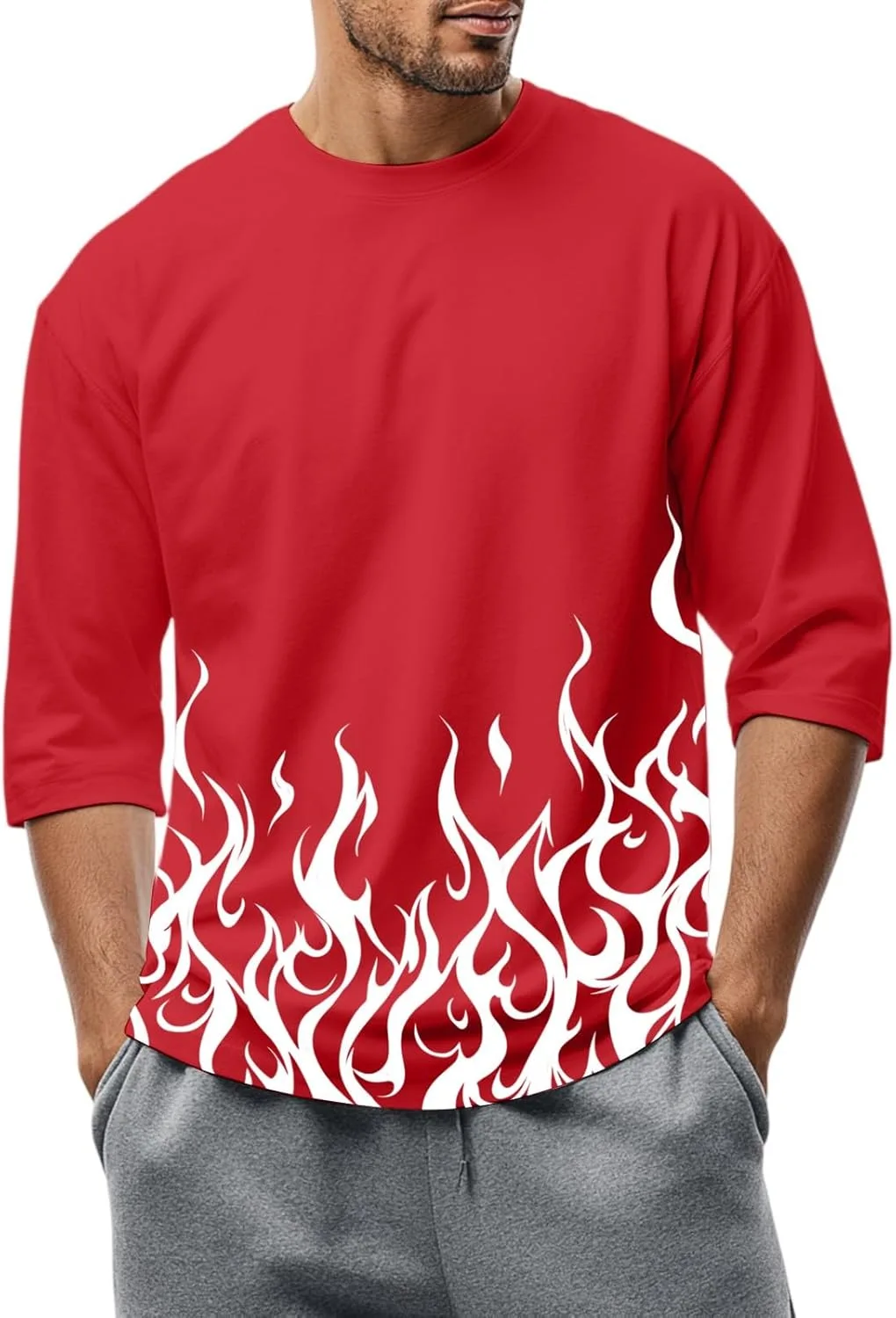 Футболка для мужчин с принтом, 3/4 рукава, Casual FQZWONG
Футболка для мужчин с принтом, 3/4 рукава, Casual FQZWONG