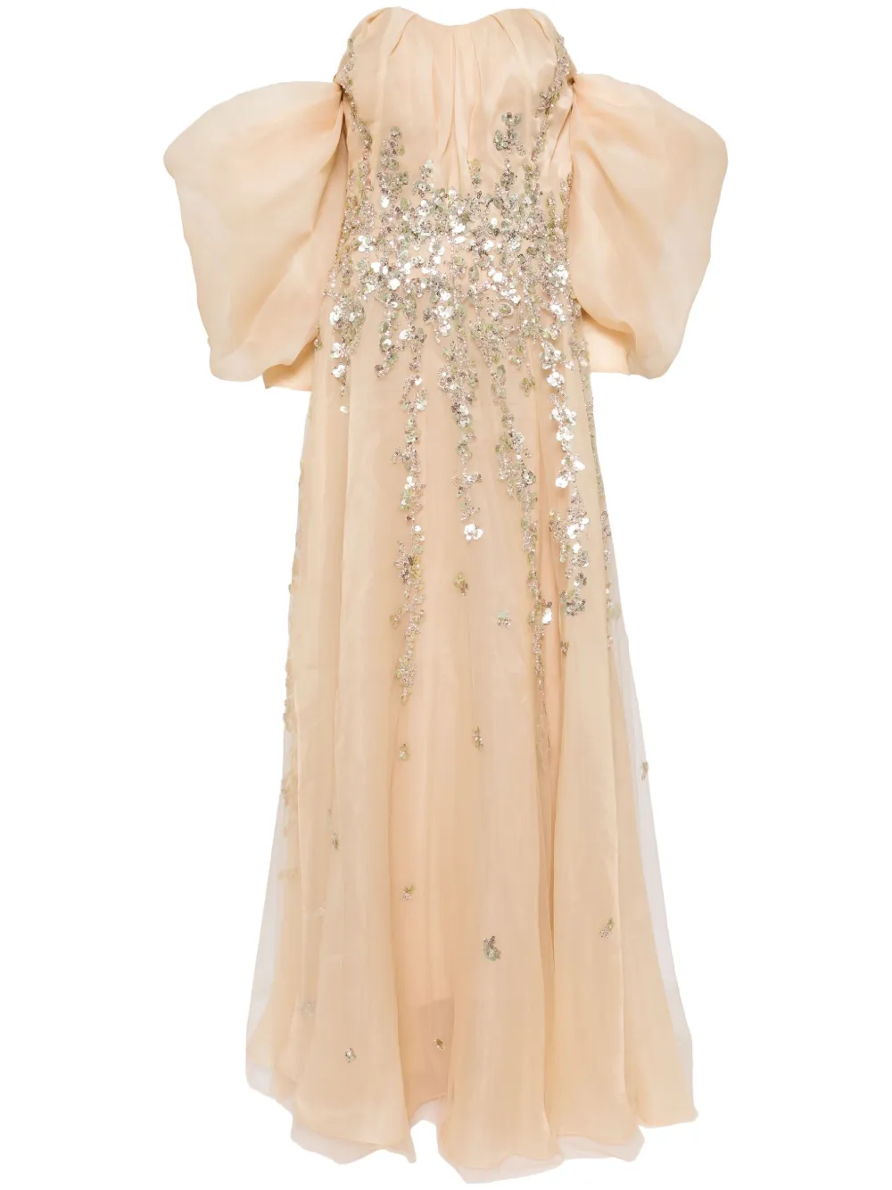 Декорированное платье с открытыми плечами Saiid Kobeisy, нейтральный
Декорированное платье с открытыми плечами Saiid Kobeisy, нейтральный