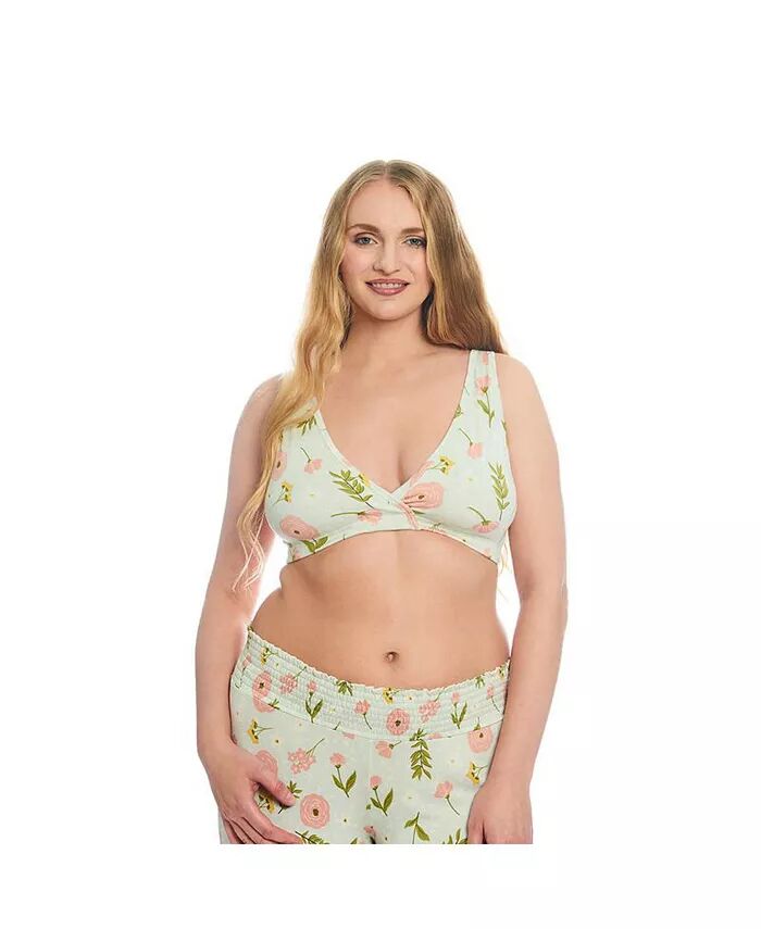 Комплект из 3 бюстгальтеров для сна для беременных и кормящих мам с узором «пейсли» Everly Grey, розовый