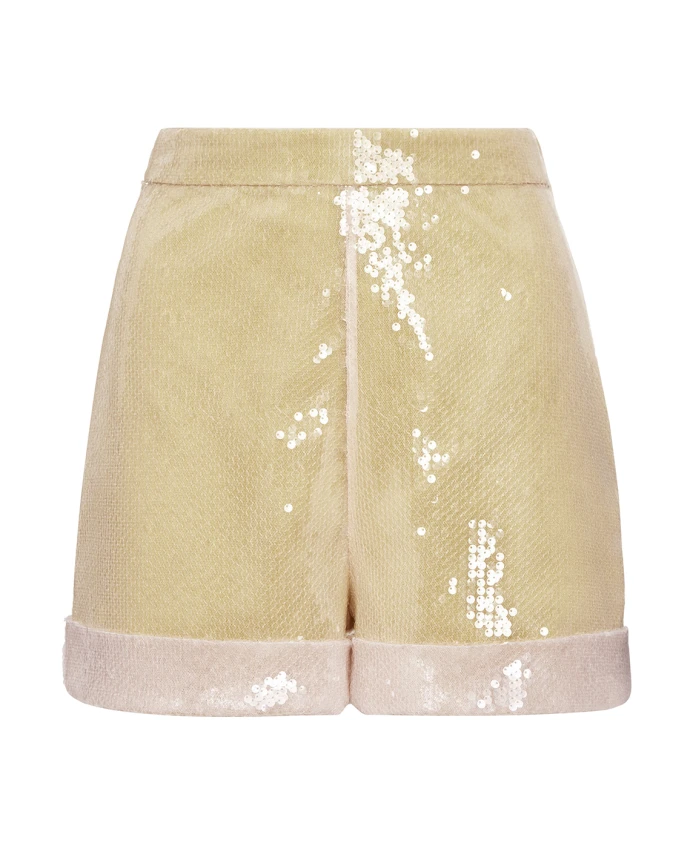 Шорты, расшитые пайетками, с контрастными манжетами. Mvp Wardrobe, желтый
Шорты, расшитые пайетками, с контрастными манжетами. Mvp Wardrobe, желтый