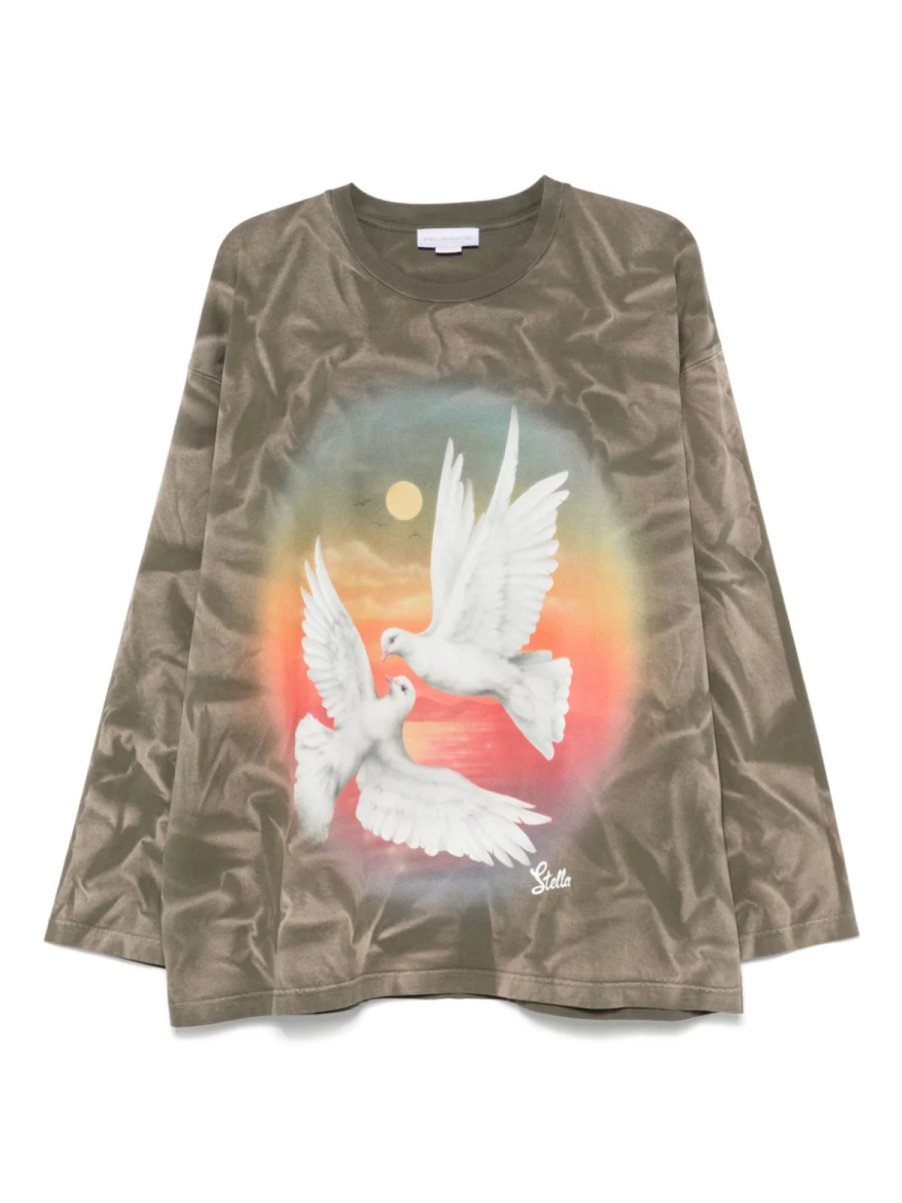 Топ с птичьим принтом Stella McCartney, коричневый
Топ с птичьим принтом Stella McCartney, коричневый