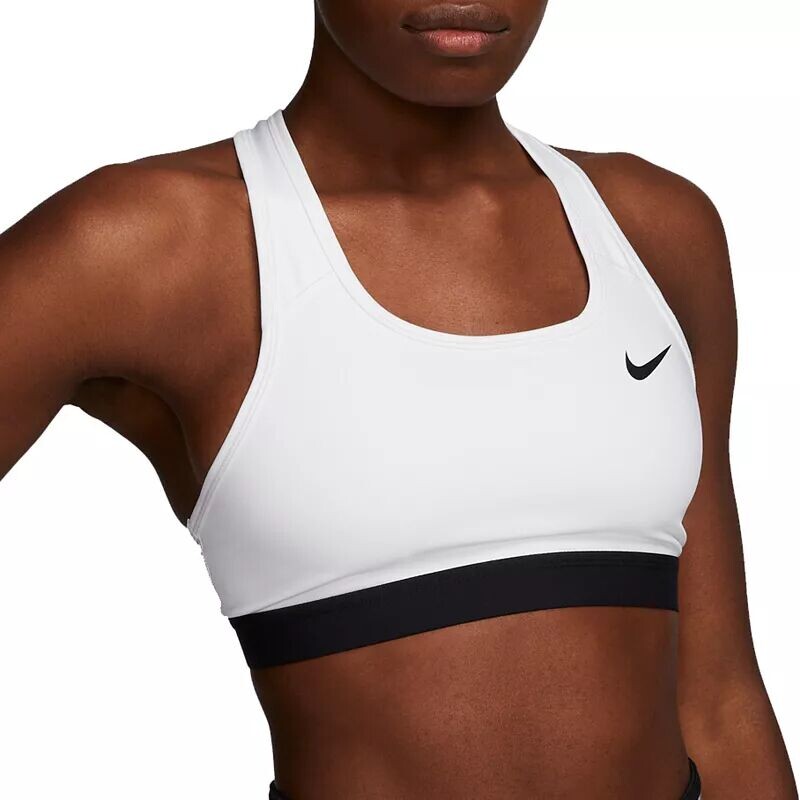 Женский спортивный бюстгальтер без подкладок со средней поддержкой Nike Pro Swoosh, белый
Женский спортивный бюстгальтер без подкладок со средней поддержкой Nike Pro Swoosh, белый