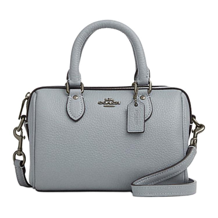 Сумка через плечо Rowan из коровьей кожи, миниатюрная женская сумка серо-голубая COACH
Сумка через плечо Rowan из коровьей кожи, миниатюрная женская сумка серо-голубая COACH
