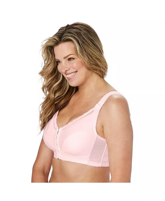 Хлопковый бюстгальтер без косточек больших размеров с застежкой спереди Comfort Choice, розовый
Хлопковый бюстгальтер без косточек больших размеров с застежкой спереди Comfort Choice, розовый