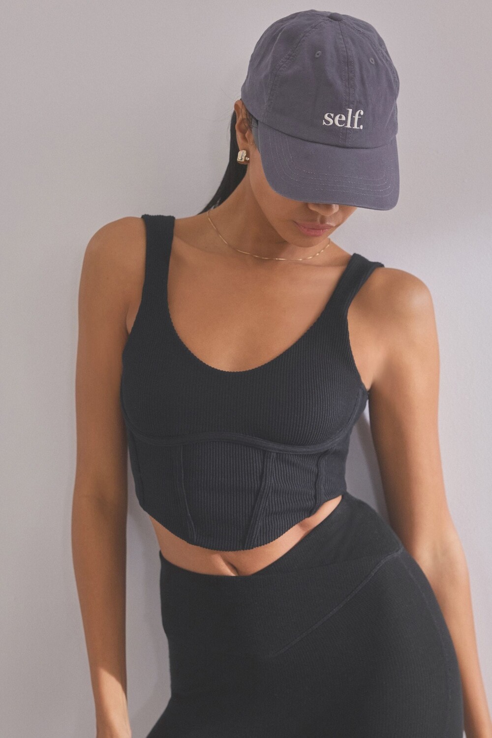 Корсетный топ из джерси с круглым вырезом Self., черный
Корсетный топ из джерси с круглым вырезом Self., черный