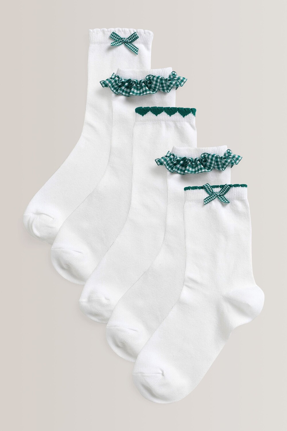 Комплект из 5 пар школьных носков с высоким содержанием хлопка и рисунком в клетку Виши Next, зеленый
Комплект из 5 пар школьных носков с высоким содержанием хлопка и рисунком в клетку Виши Next, зеленый