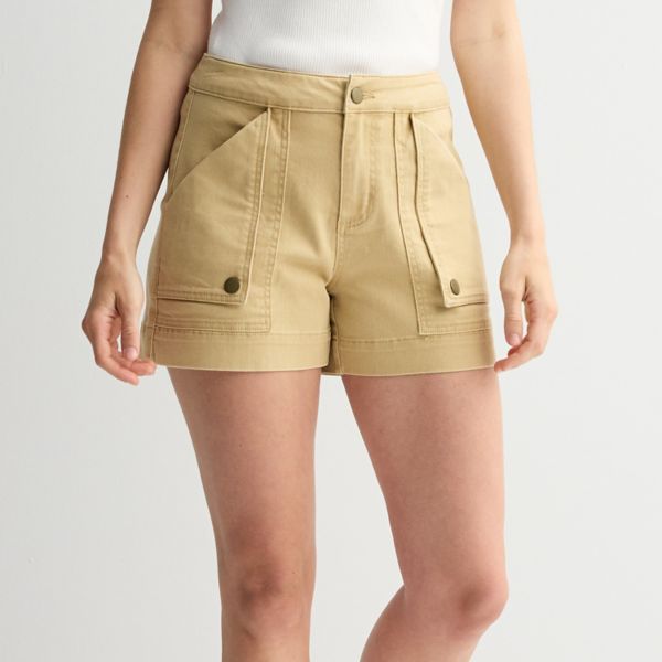 Женские джинсовые шорты с карманами-клапанами Draper James, хаки
Женские джинсовые шорты с карманами-клапанами Draper James, хаки