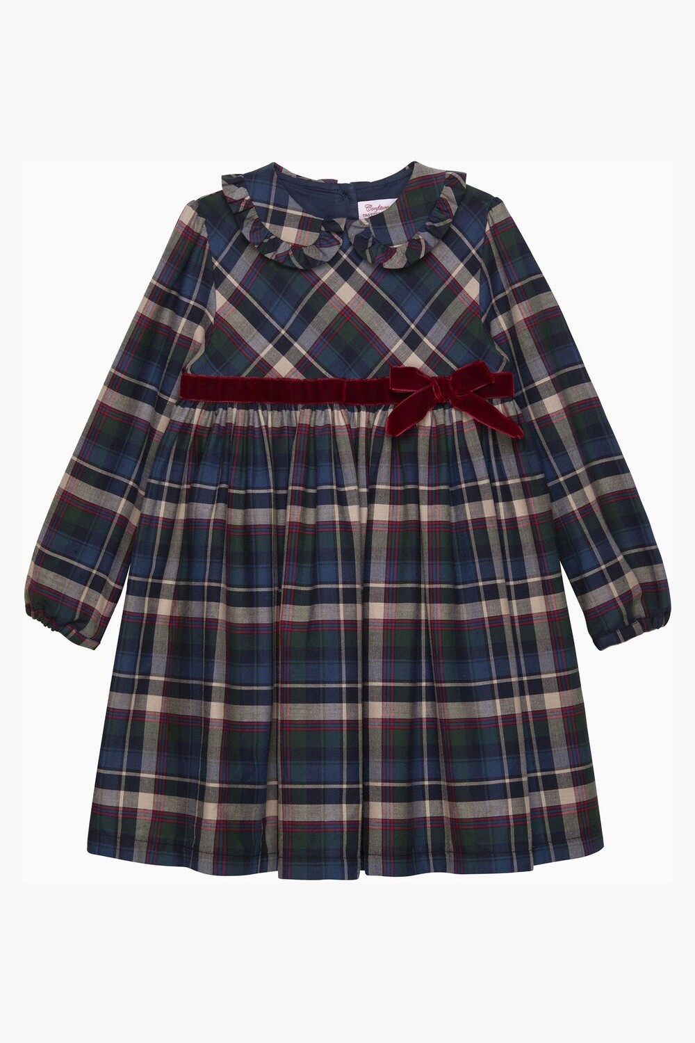 Хлопковое платье в клетку «Бонни Тартан» Trotters London, синий
Хлопковое платье в клетку «Бонни Тартан» Trotters London, синий