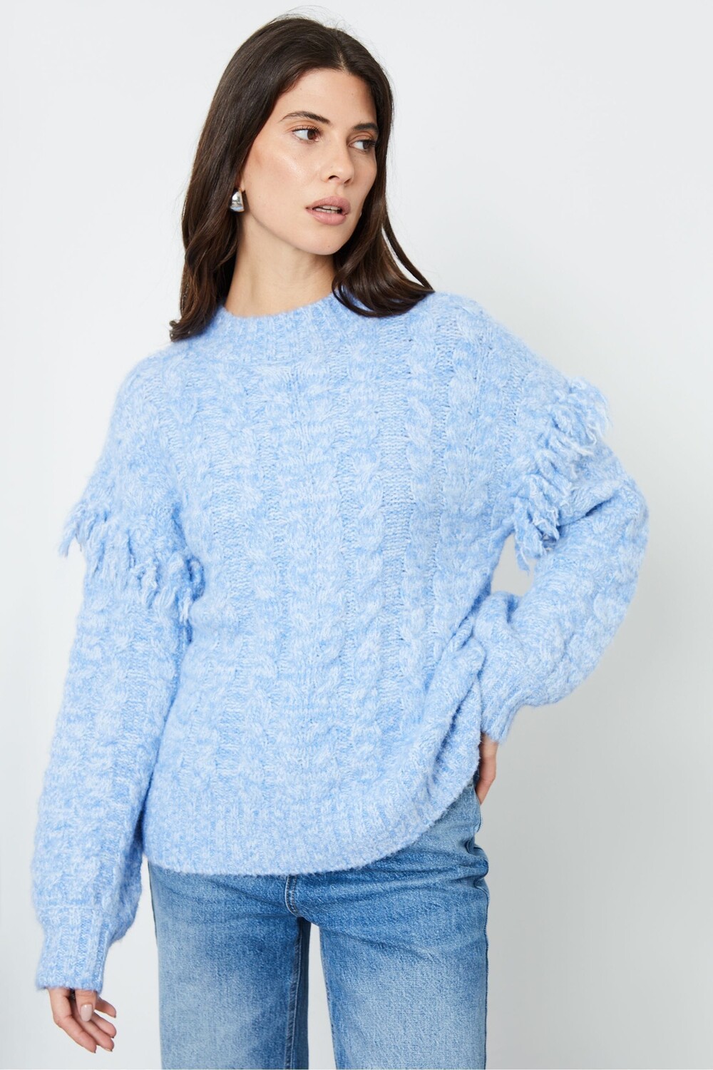 Джемпер с кисточками из витой пряжи Another Sunday, синий
Джемпер с кисточками из витой пряжи Another Sunday, синий