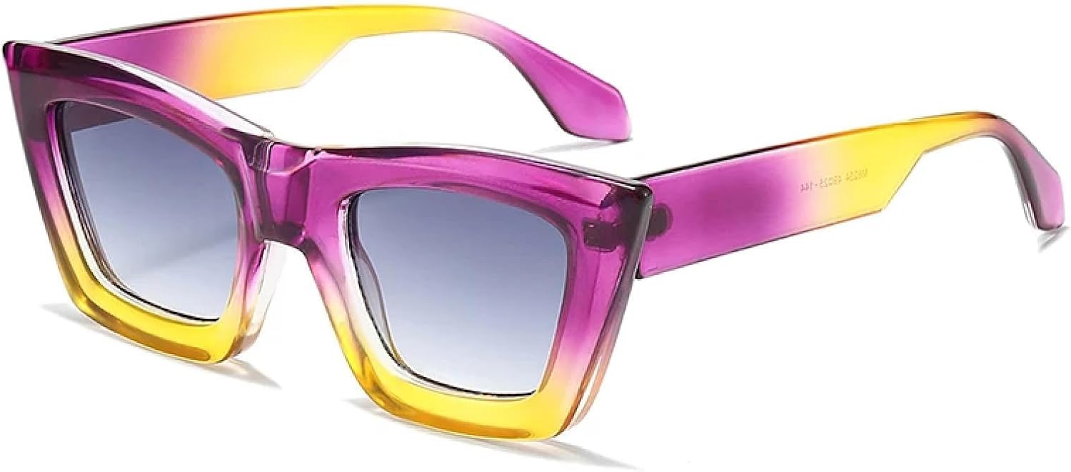 Солнцезащитные очки «кошачий глаз» для женщин, винтажные, двухцветные, роскошные, с защитой от УФ-излучения UV400, модные, градиентные, для мужчин UATXTAU, Purple Yellow Gray
Солнцезащитные очки «кошачий глаз» для женщин, винтажные, двухцветные, роскошные, с защитой от УФ-излучения UV400, модные, градиентные, для мужчин UATXTAU, Purple Yellow Gray