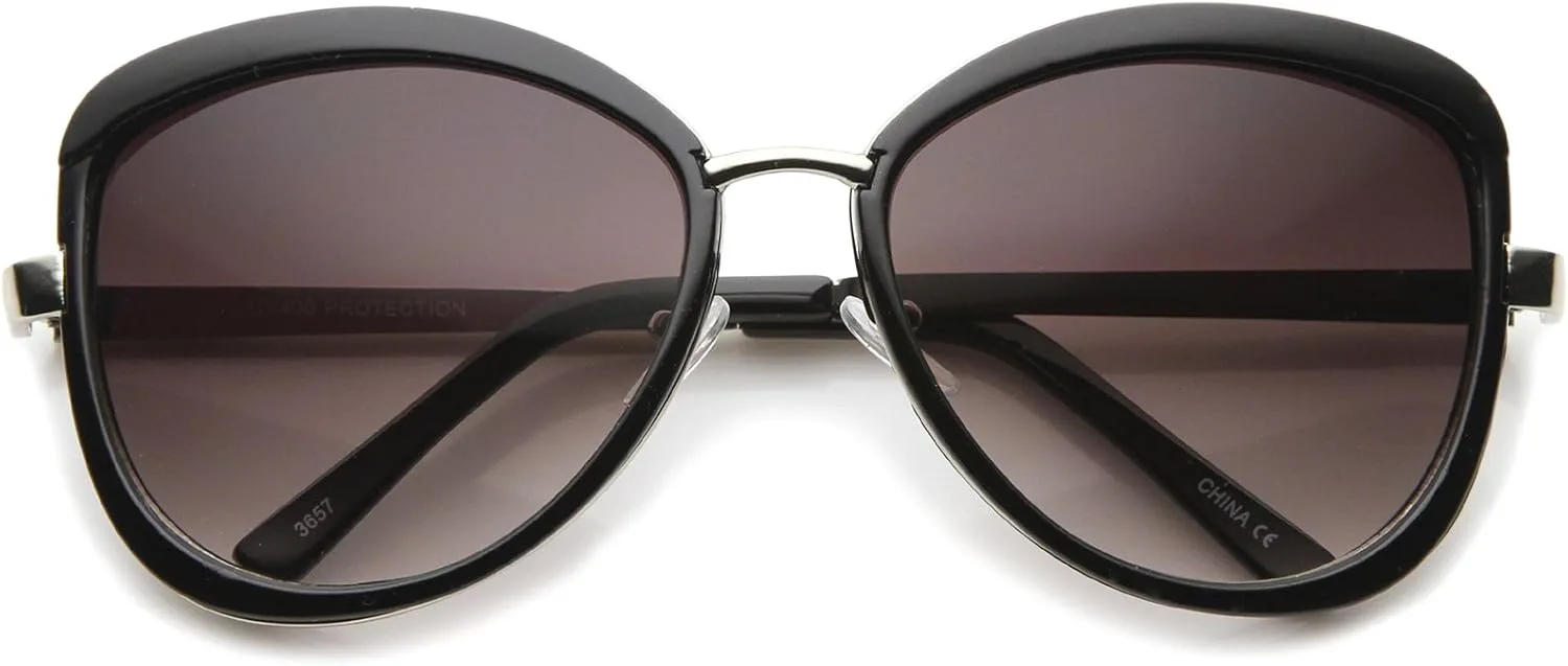 Солнцезащитные очки zeroUV Glam Bow-Tie с металлическими дужками и градиентными тонированными линзами, увеличенного размера, 65 мм, Black-silver / Lavender
Солнцезащитные очки zeroUV Glam Bow-Tie с металлическими дужками и градиентными тонированными линзами, увеличенного размера, 65 мм, Black-silver / Lavender