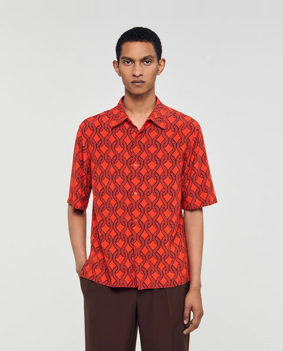 Мужская рубашка свободного кроя с принтом в виде веревки Sandro, красный
Мужская рубашка свободного кроя с принтом в виде веревки Sandro, красный