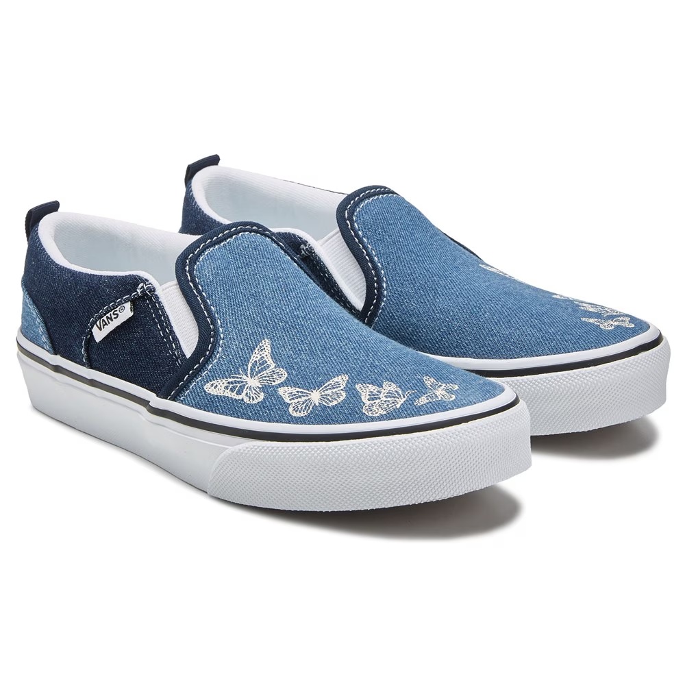 Детские кеды без шнурков Vans Asher для маленьких и больших детей, blue/butterfly
Детские кеды без шнурков Vans Asher для маленьких и больших детей, blue/butterfly
