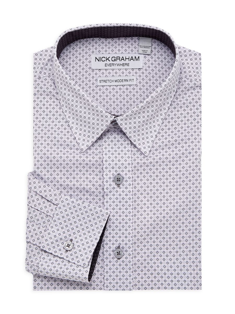 Рубашка-стрейч Modern Fit с принтом Nick Graham, серый
Рубашка-стрейч Modern Fit с принтом Nick Graham, серый