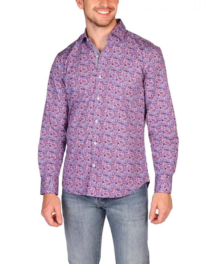 Мужская рубашка с длинным рукавом малинового цвета с цветочным принтом Tailorbyrd, мультиколор
Мужская рубашка с длинным рукавом малинового цвета с цветочным принтом Tailorbyrd, мультиколор