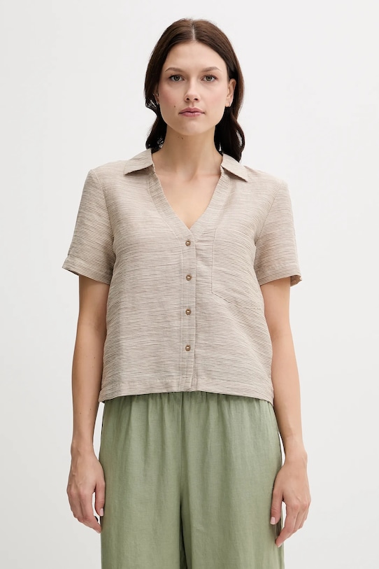 Рубашка с добавлением льна United Colors Of Benetton, бежевый
Рубашка с добавлением льна United Colors Of Benetton, бежевый