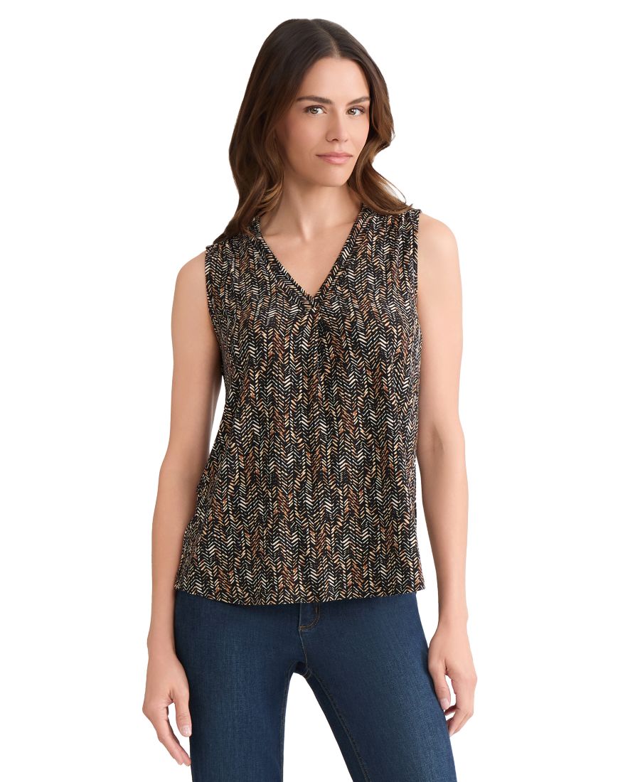 Укороченный топ с V-образным вырезом, надеваемый через голову Jones New York, Jones White Multi
Укороченный топ с V-образным вырезом, надеваемый через голову Jones New York, Jones White Multi