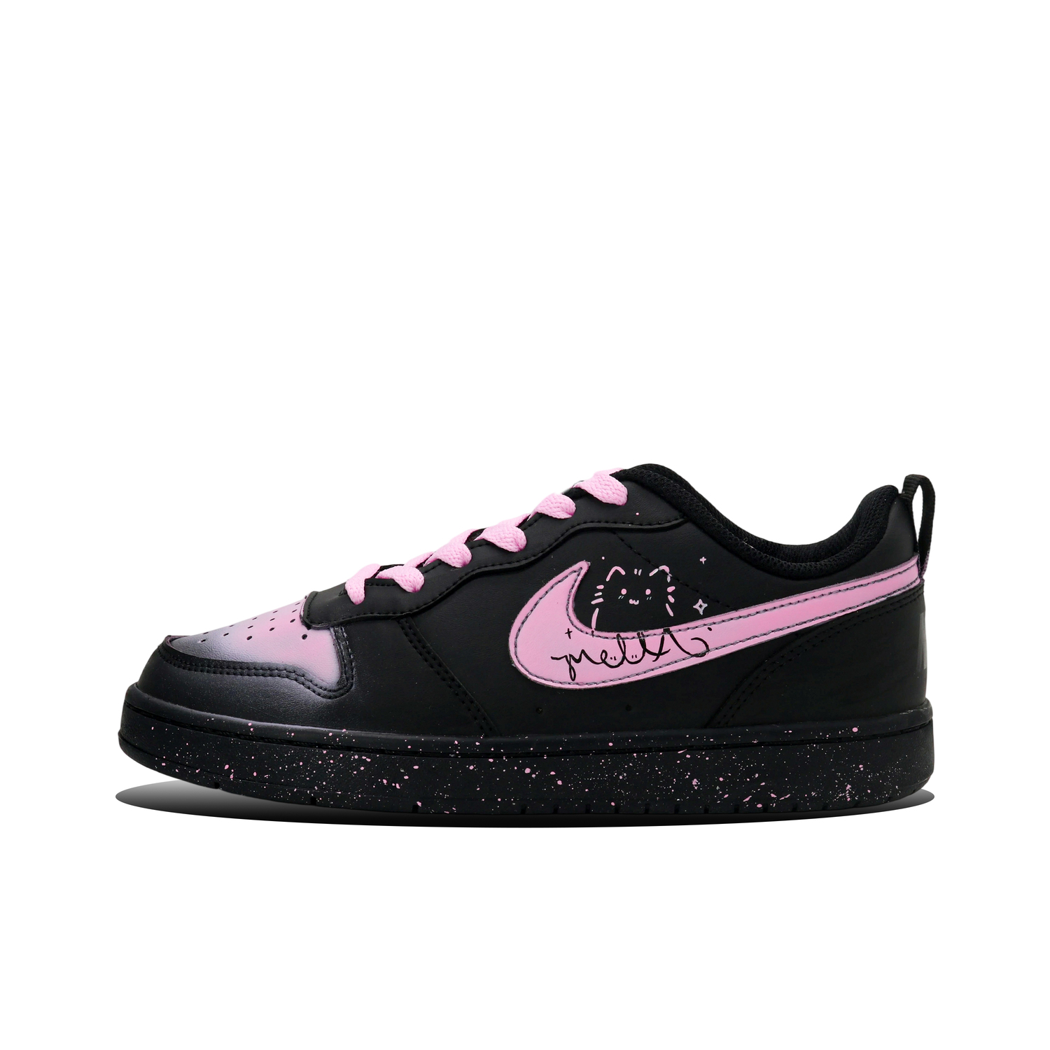 Nike Court Borough NearLink Ink Language нескользящие низкие скейтборд-кроссовки Black/Pink детские
Nike Court Borough NearLink Ink Language нескользящие низкие скейтборд-кроссовки Black/Pink детские