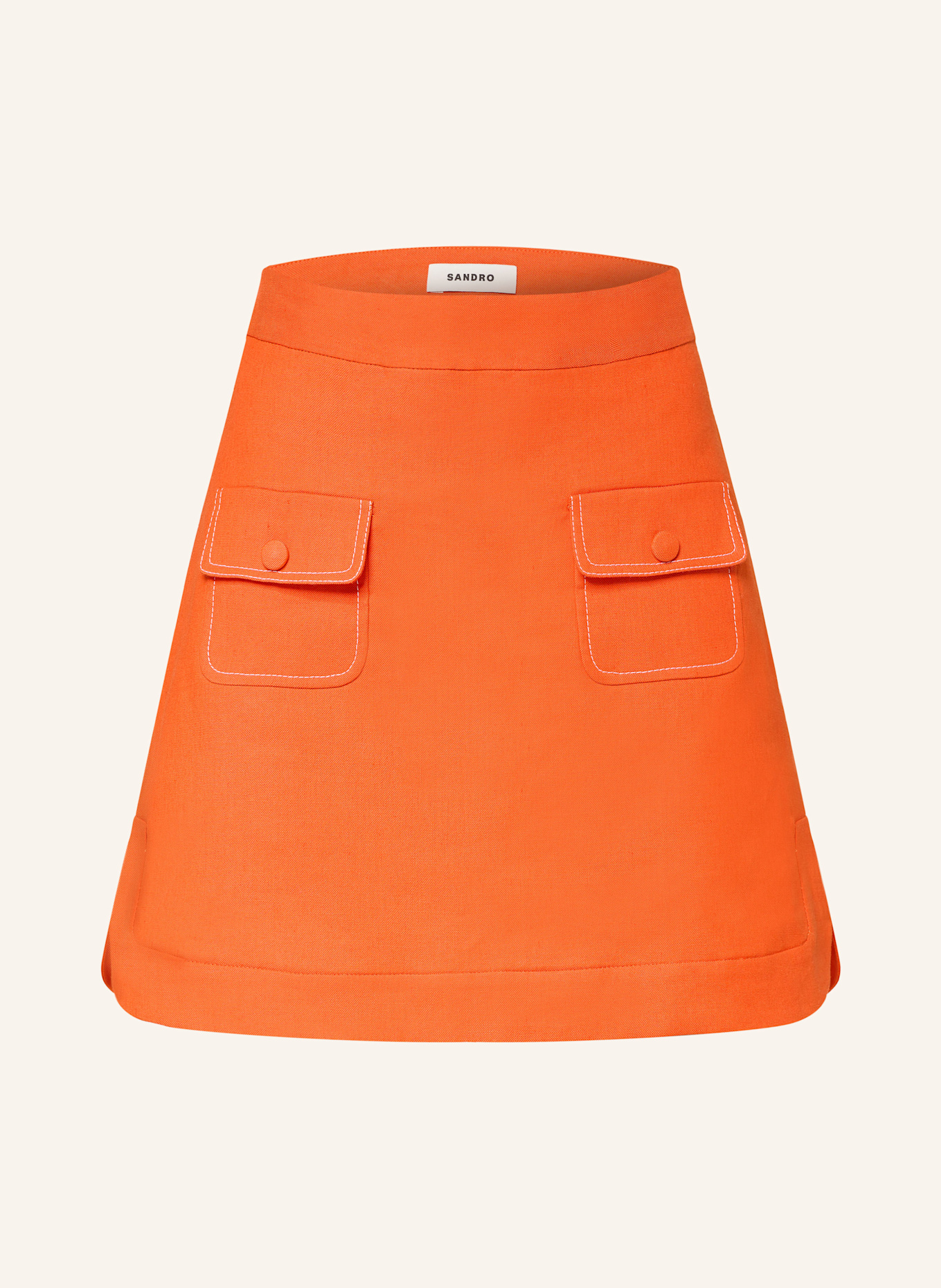 Юбка с льном Sandro, оранжевый
Юбка с льном Sandro, оранжевый