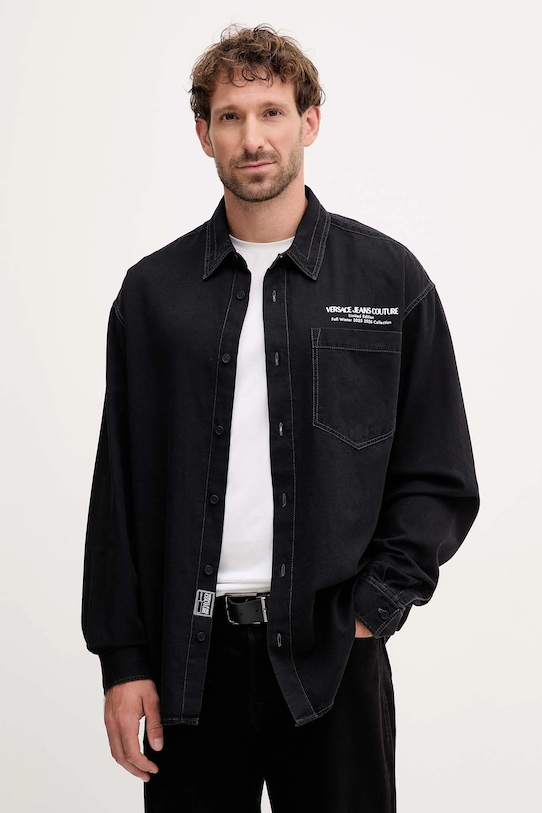 Хлопковая рубашка Versace Jeans Couture, черный
Хлопковая рубашка Versace Jeans Couture, черный