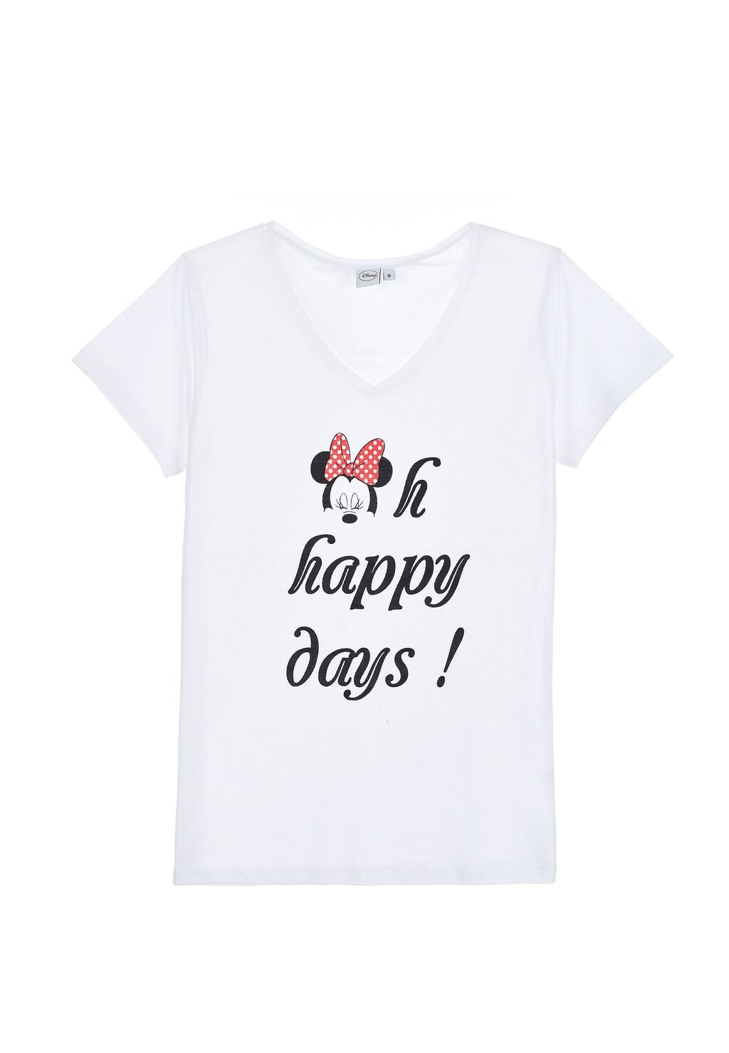 Принт на футболке Mickey & Minnie, белый 
Принт на футболке Mickey & Minnie, белый