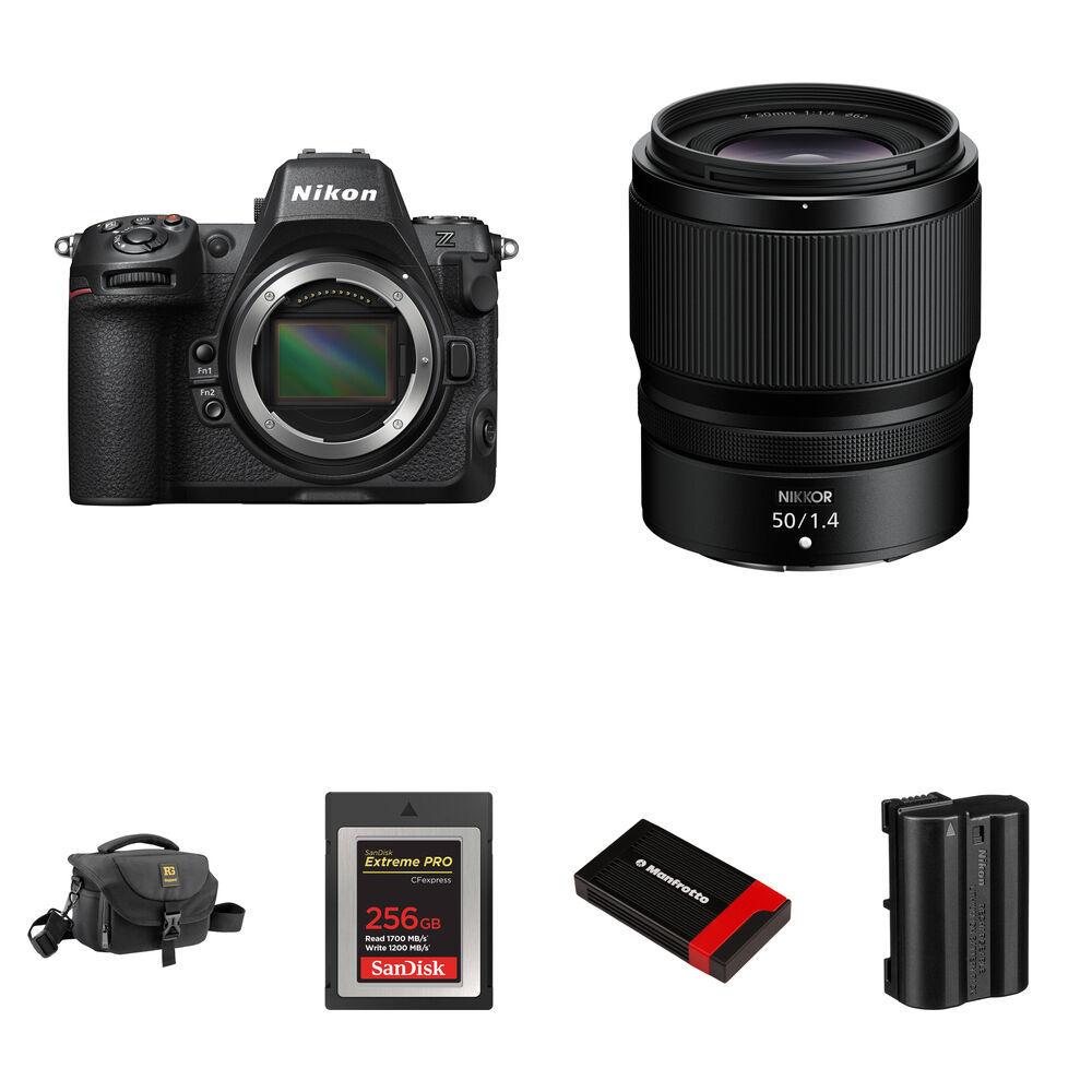 Беззеркальная камера Nikon Z8 Mirrorless Camera with 50mm f/1.4 Lens and Essentials+
Беззеркальная камера Nikon Z8 Mirrorless Camera with 50mm f/1.4 Lens and Essentials+