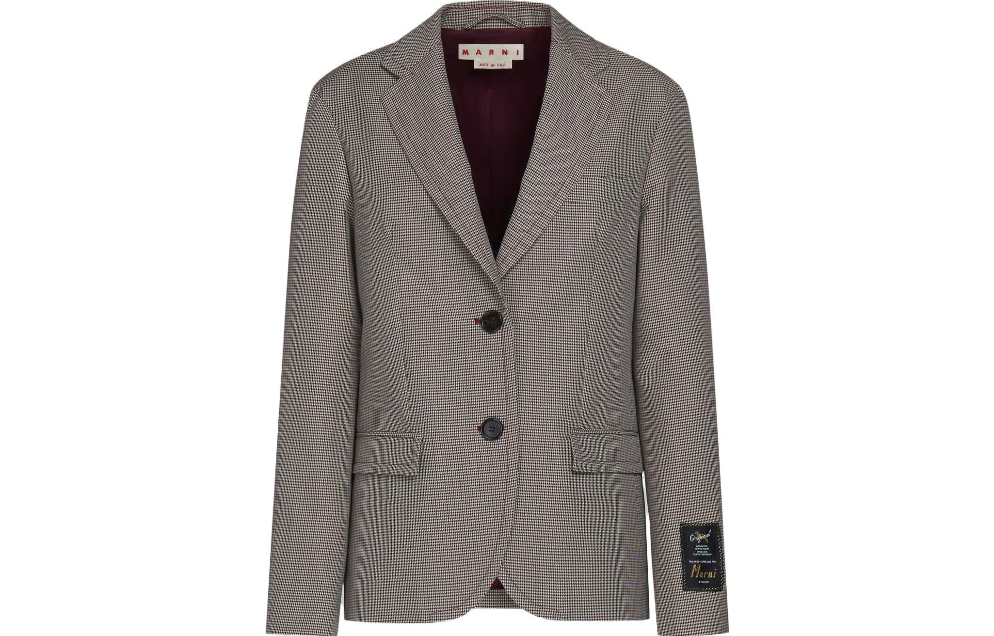 Хаундстут однорядный жакет MARNI, серый
Хаундстут однорядный жакет MARNI, серый