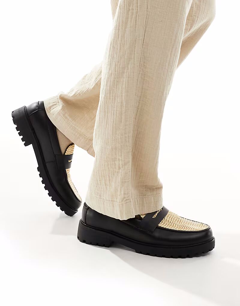 Лоферы ASOS DESIGN черного цвета с натуральным переплетением
Лоферы ASOS DESIGN черного цвета с натуральным переплетением