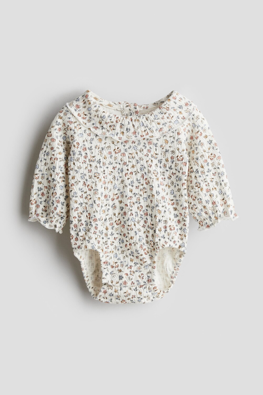 Боди из мятого джерси с воротником H&M, белый
Боди из мятого джерси с воротником H&M, белый