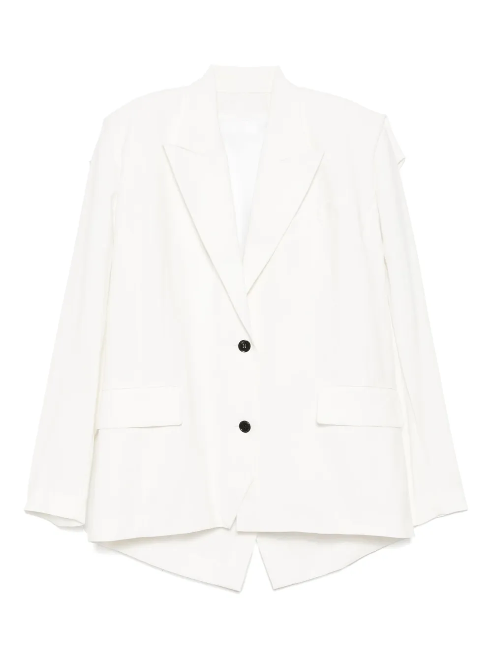 Однобортный блейзер со вставкой сзади pushBUTTON, белый 
Однобортный блейзер со вставкой сзади pushBUTTON, белый