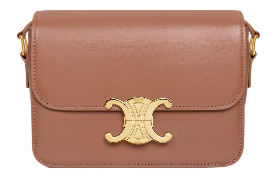 CELINE Триумф блестящая кожаная сумка через плечо из телячьей кожи
CELINE Триумф блестящая кожаная сумка через плечо из телячьей кожи