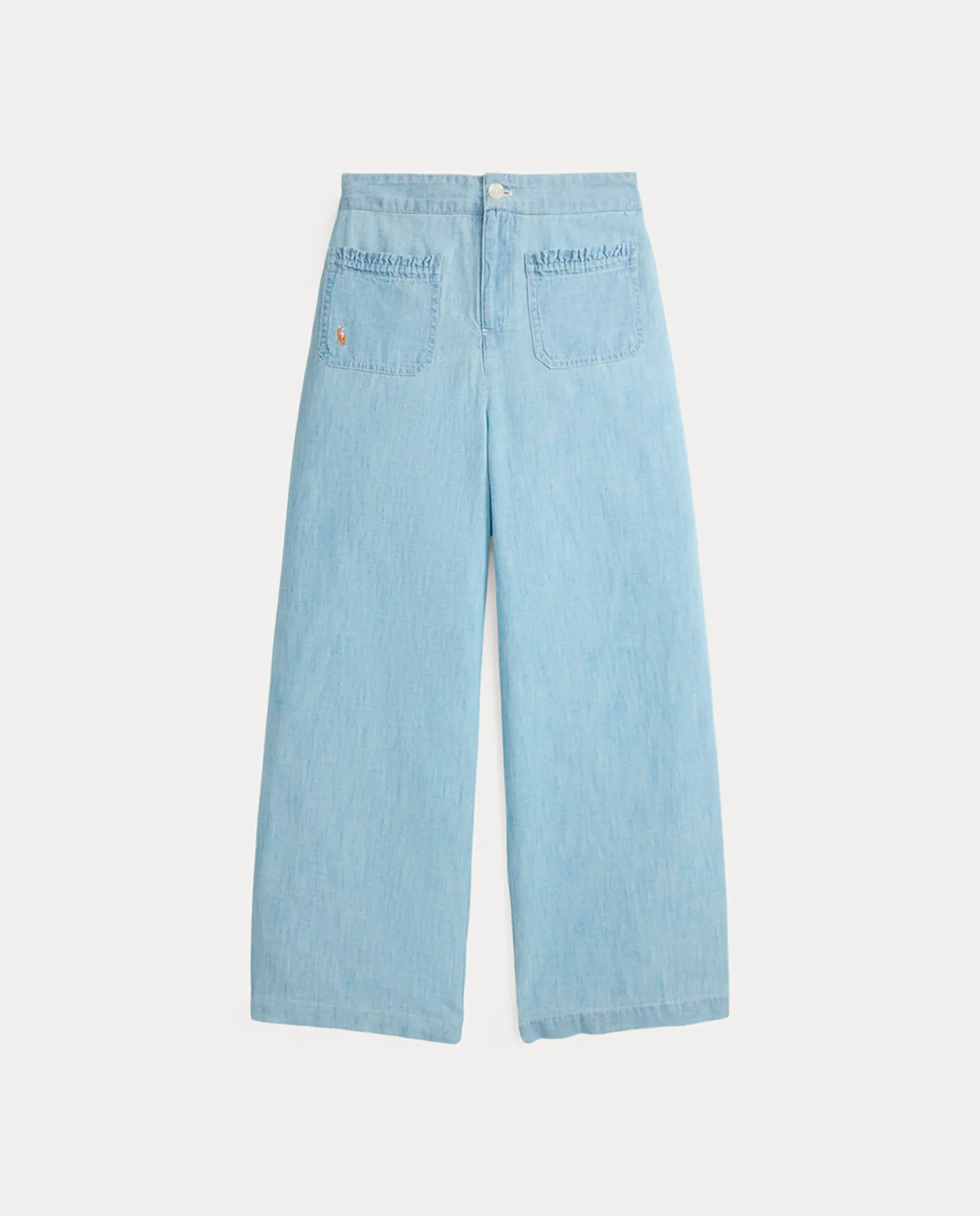 Широкие брюки для девочки с накладными карманами Polo Ralph Lauren, светло-голубой
Широкие брюки для девочки с накладными карманами Polo Ralph Lauren, светло-голубой