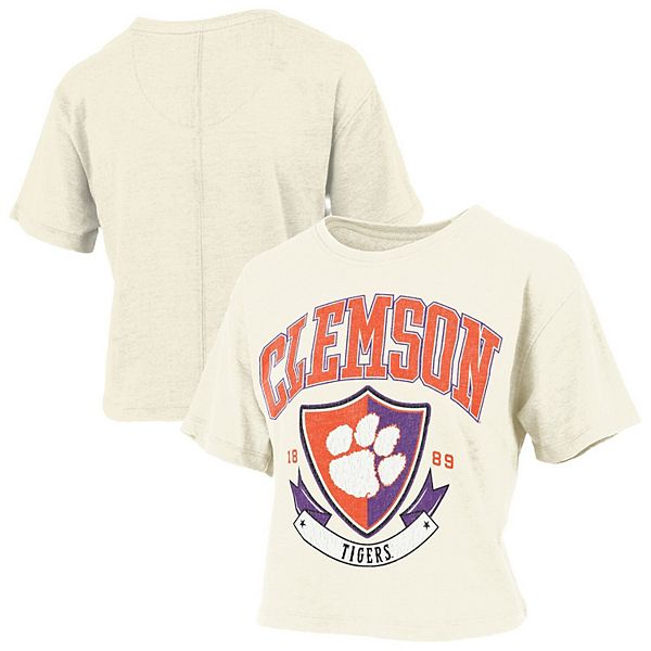 Женская футболка Clemson Tigers Buckler кроп Pressbox
Женская футболка Clemson Tigers Buckler кроп Pressbox