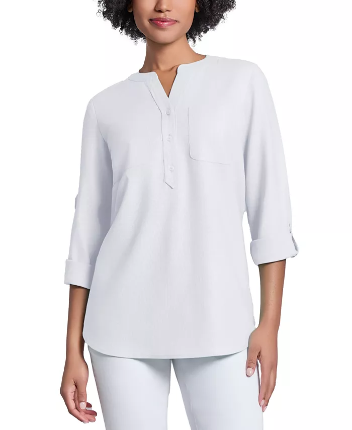 Женская туника с Y-образным вырезом и длинными рукавами Jones New York, белый
Женская туника с Y-образным вырезом и длинными рукавами Jones New York, белый