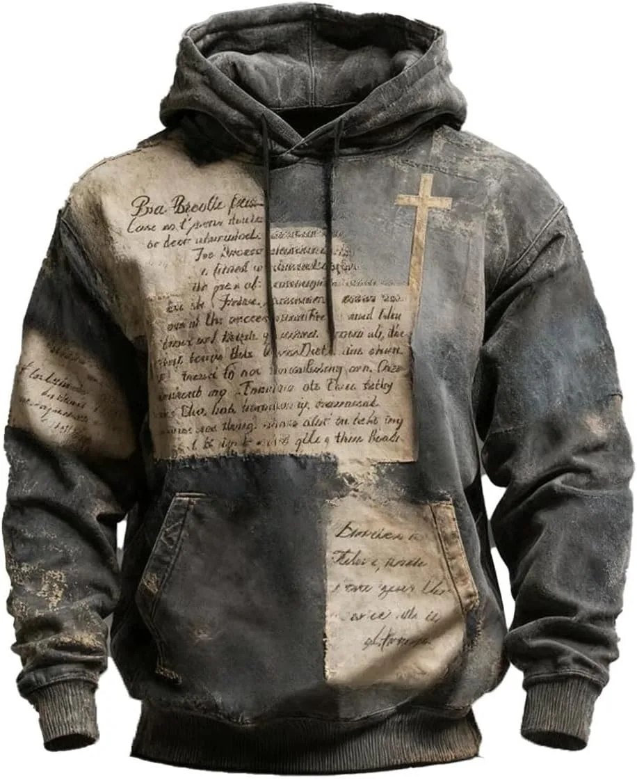 Мужская худи с принтом в стиле ретро
Мужская худи с принтом в стиле ретро